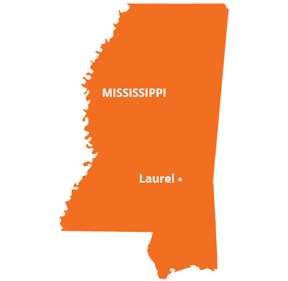Holifield Services Hattiesburg & Laurel, MS where we service map of mississippi featuring laurel