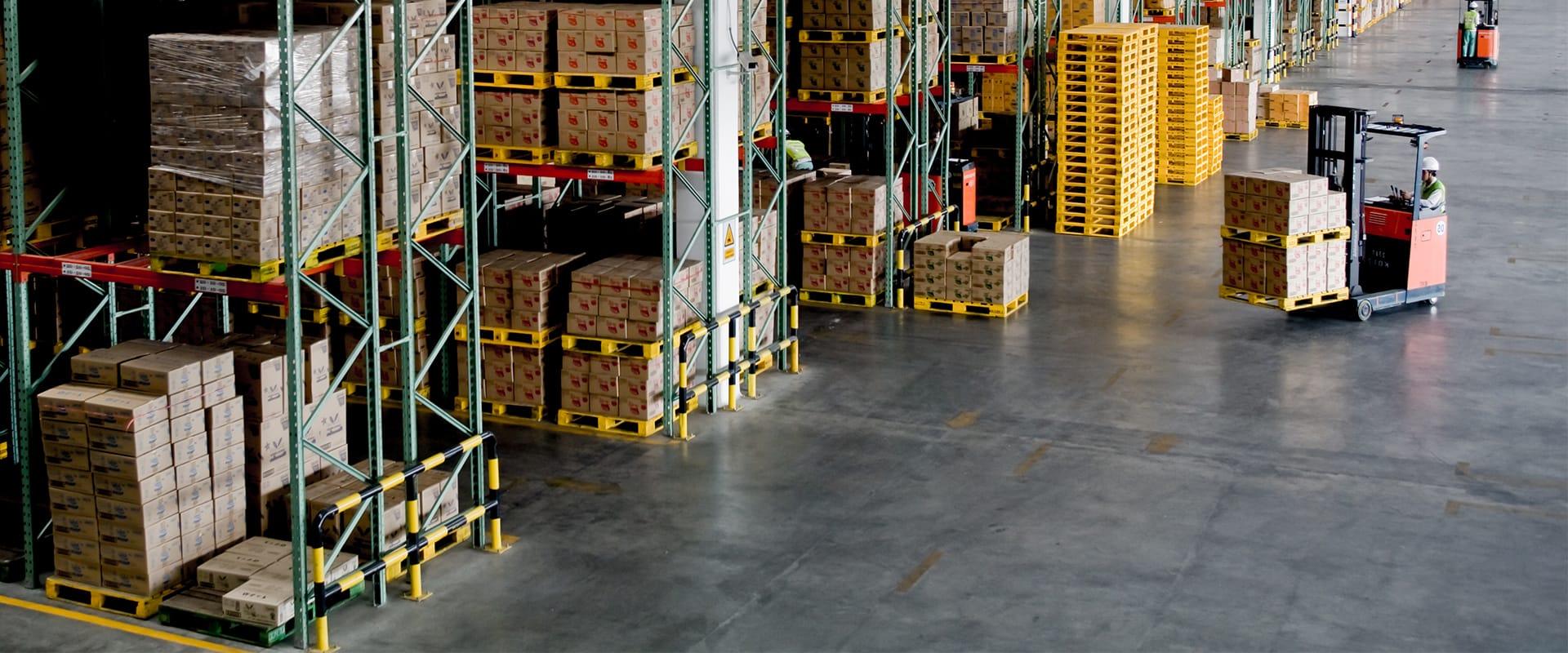 interior of a large warehouse in columbia south carolina
