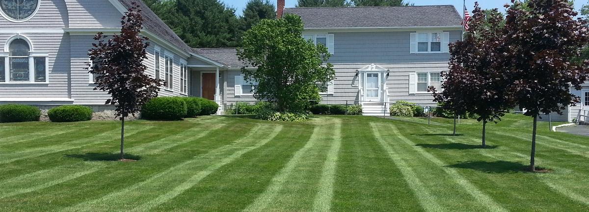 St Agnes mowed lawn