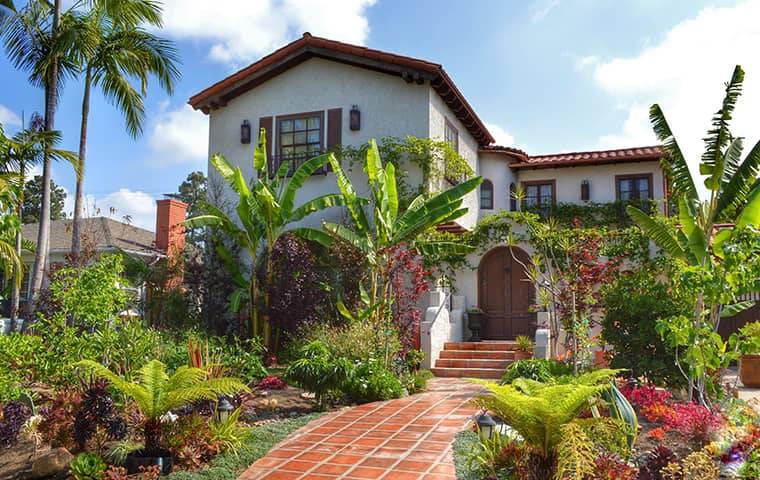 street view of a home and landscape in granada hills california