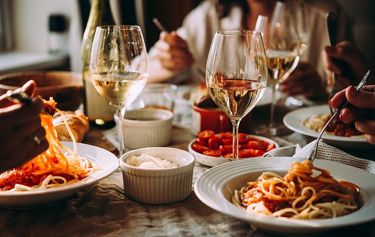 a restaurant table setting