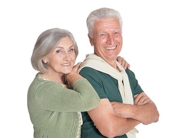 a happy elderly couple in texas
