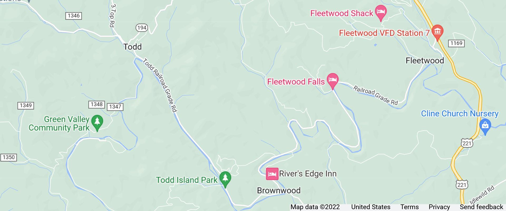 map of fleetwood north carolina