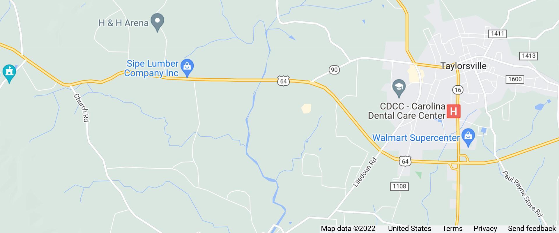 map of taylorsville north carolina