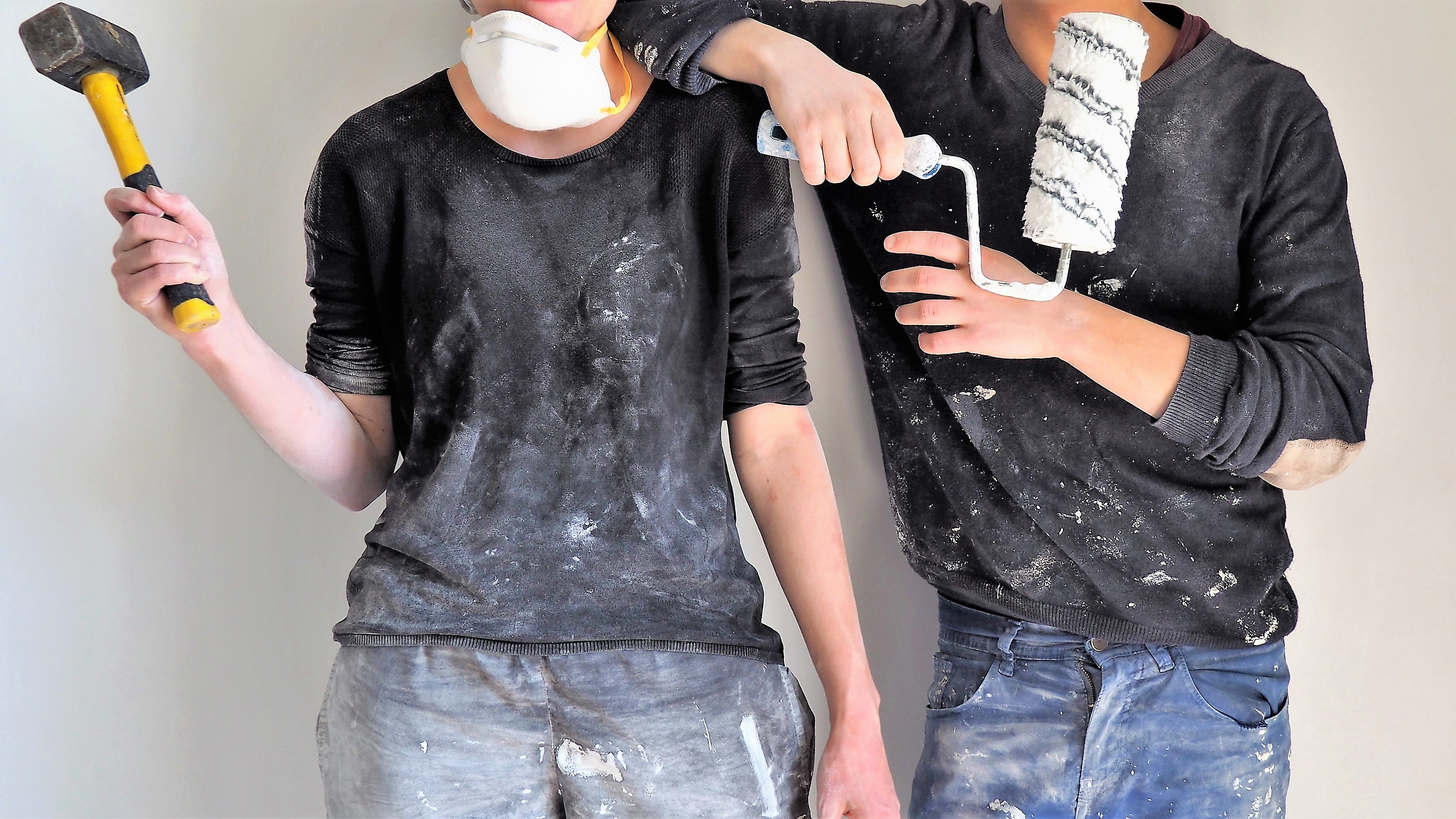 Family doing it yourself home repair