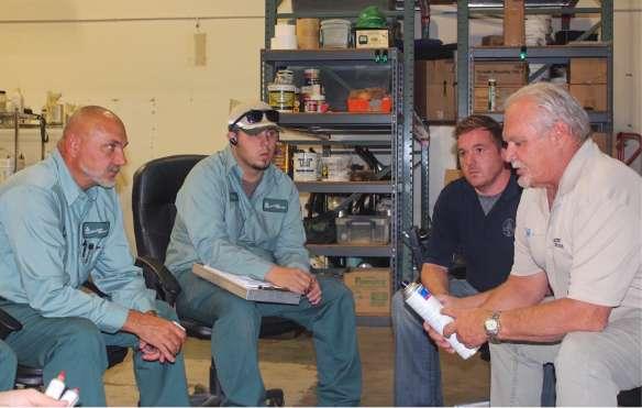 pest control staff members having a meeting