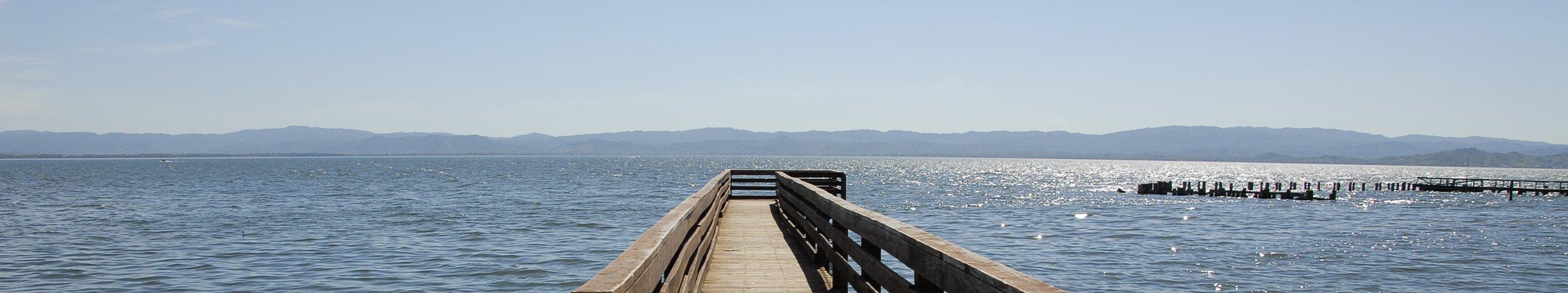view from the pier on upper lake california