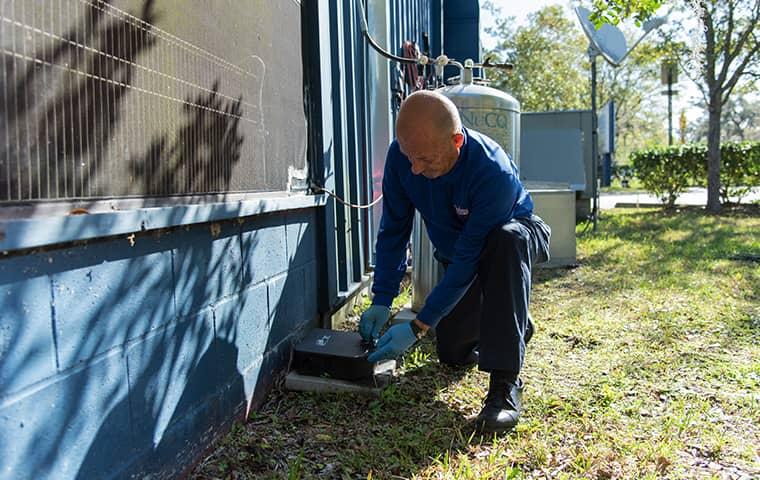 a technician servicing a commercial building in saint johns florida