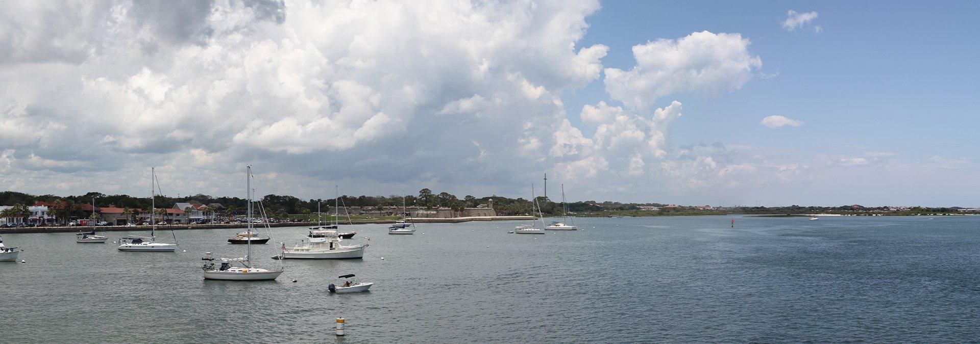 view of boats in the water in st augustine south