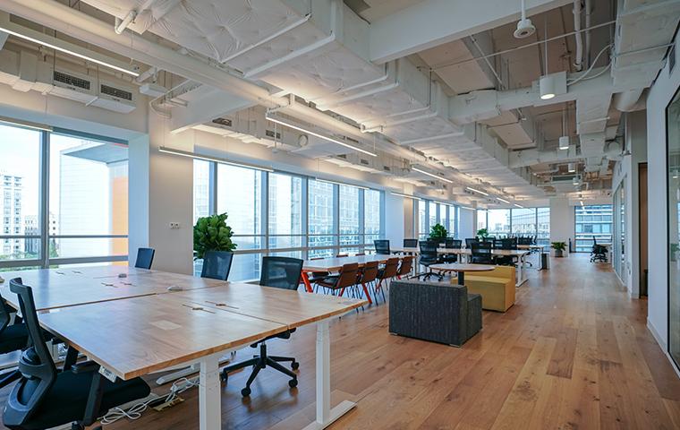 interior view of an empty office space