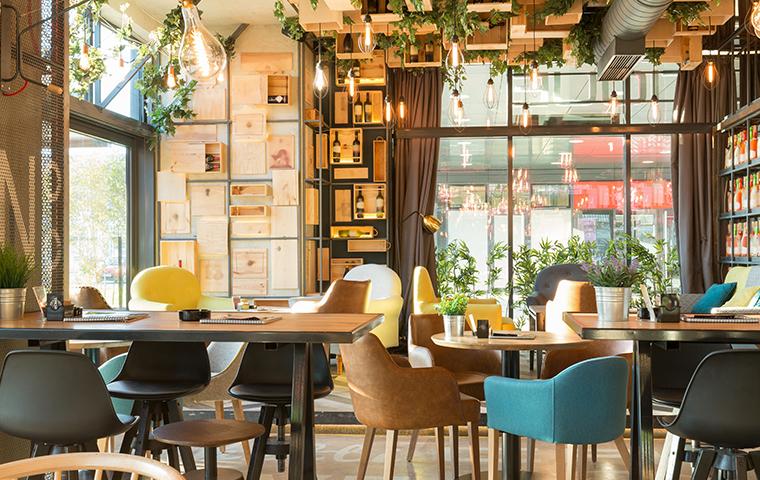 interior of a cafe