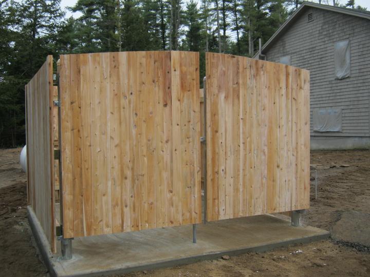 Photo #347, 6' Solid Board Dumpster Enclosure with Steel Frame