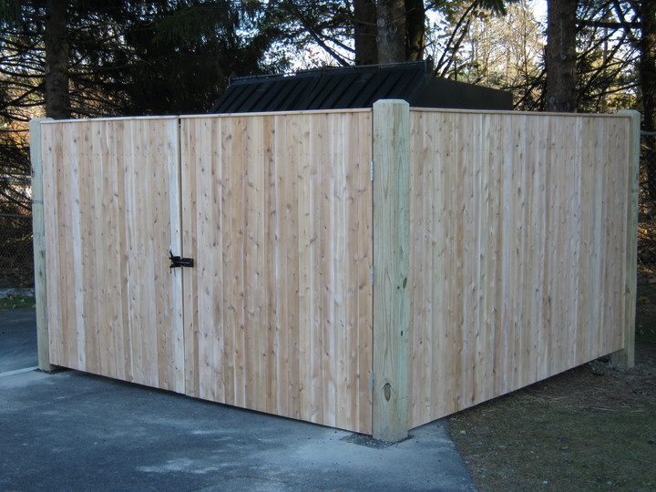 Photo #350, Dumpster Enclosure with 6' Solid Board Fence