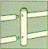 Round Dowel End Rail