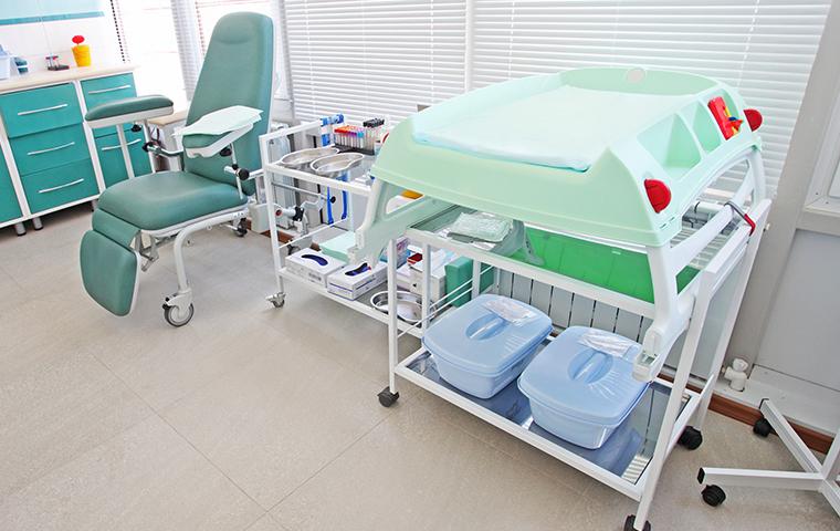 interior of an empty patient room