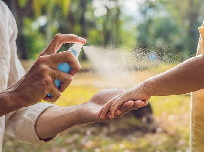 wearing an EPA registered mosquito repellent can help prevent mosquito bites