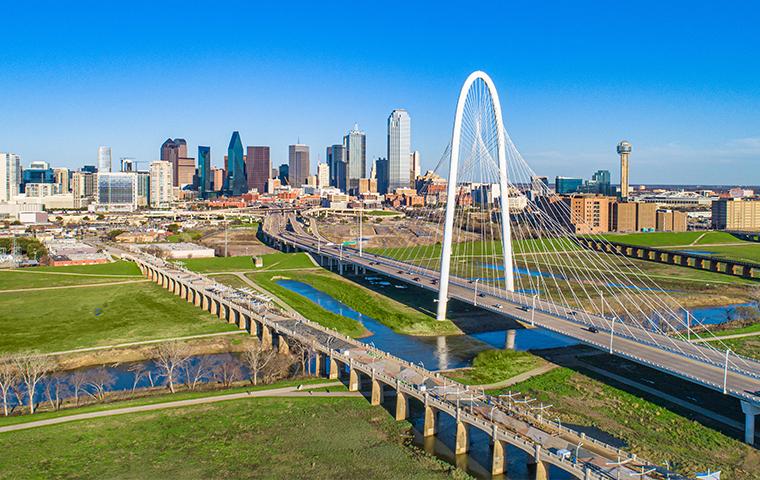 aerial view of dallas