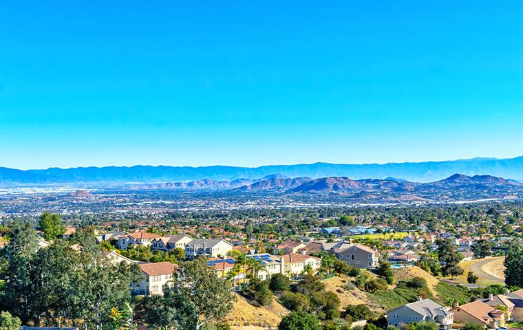 aerial view of upland california