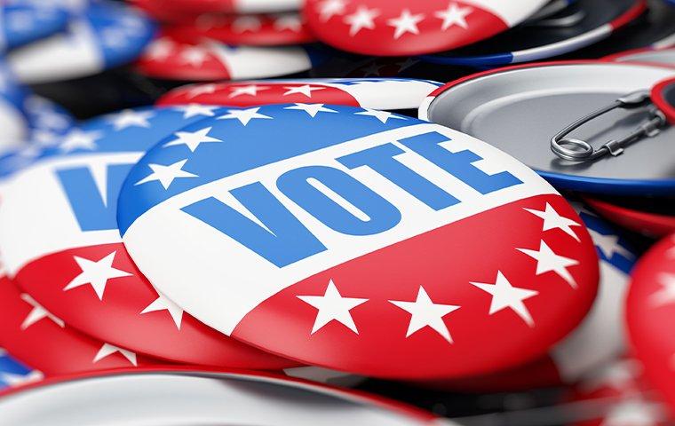 vote buttons on election day