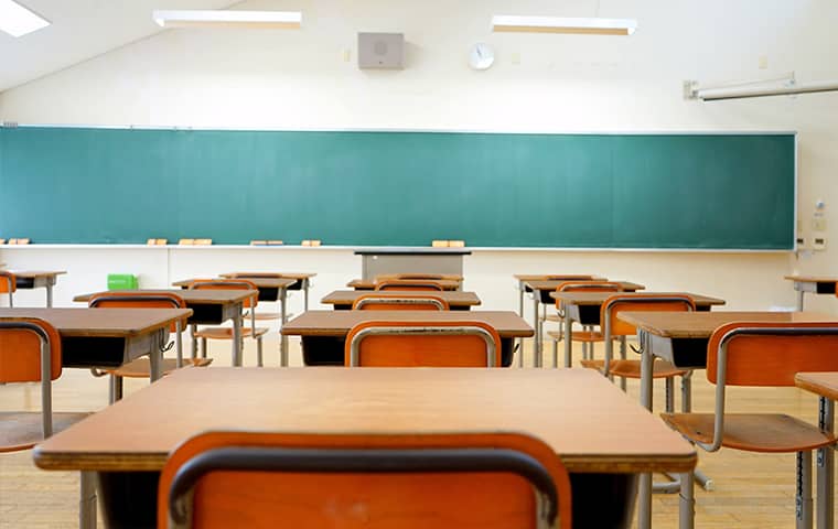 Protect Your Students From Pests interior view of an empty classroom in perryman