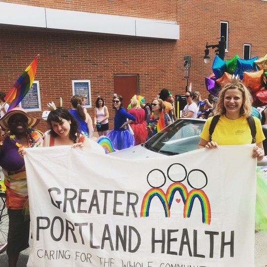 Greater Portland Health had a team of close to 50 people marching and also hosted a table in the festival.