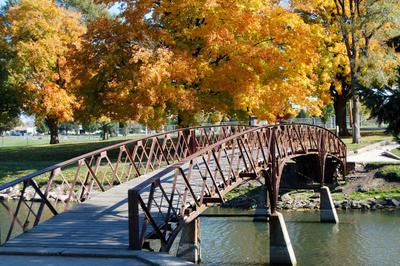 Windmont Park bridge in the fall