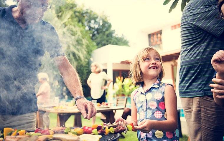 family at a cookout