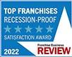 top franchises recession proof satisfaction award 2022 icon