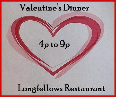 Valentine's Dinner at Longfellows Restaurant