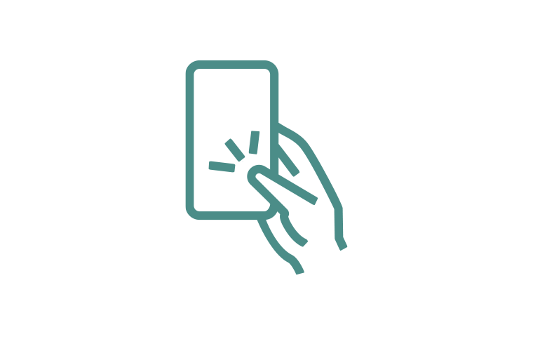 hand with phone icon