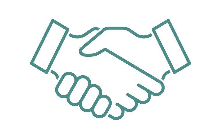 handshake follow up icon