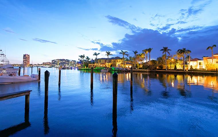 a waterfront view of homes in boca raton florida