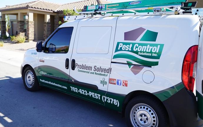 Our Follow Up Services Make Sure Pests Are Gone pest control van driving to home