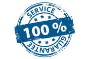 100 percent service guarantee logo
