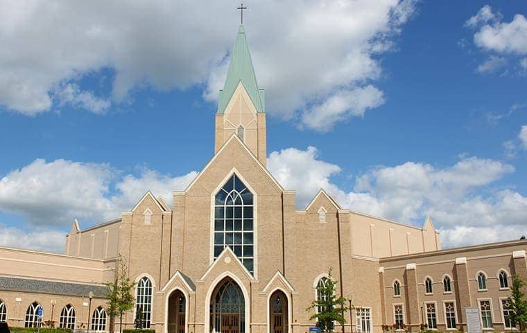 the exterior of a church serviced by pro active pest control in northern california