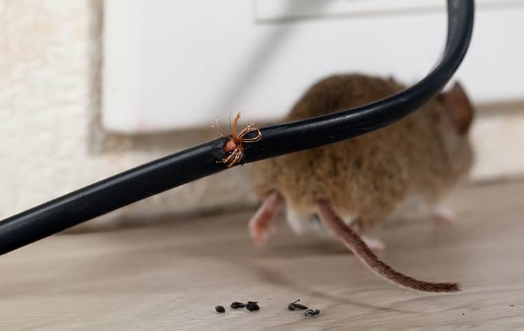 a mice leaving the scene after chewing through an electrical in a houston texas home