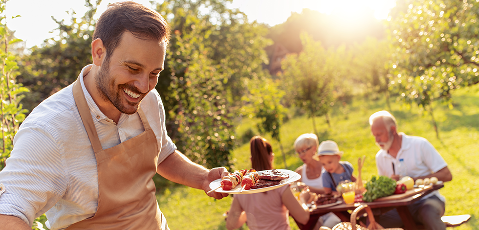 a family having a cookout in washington dc