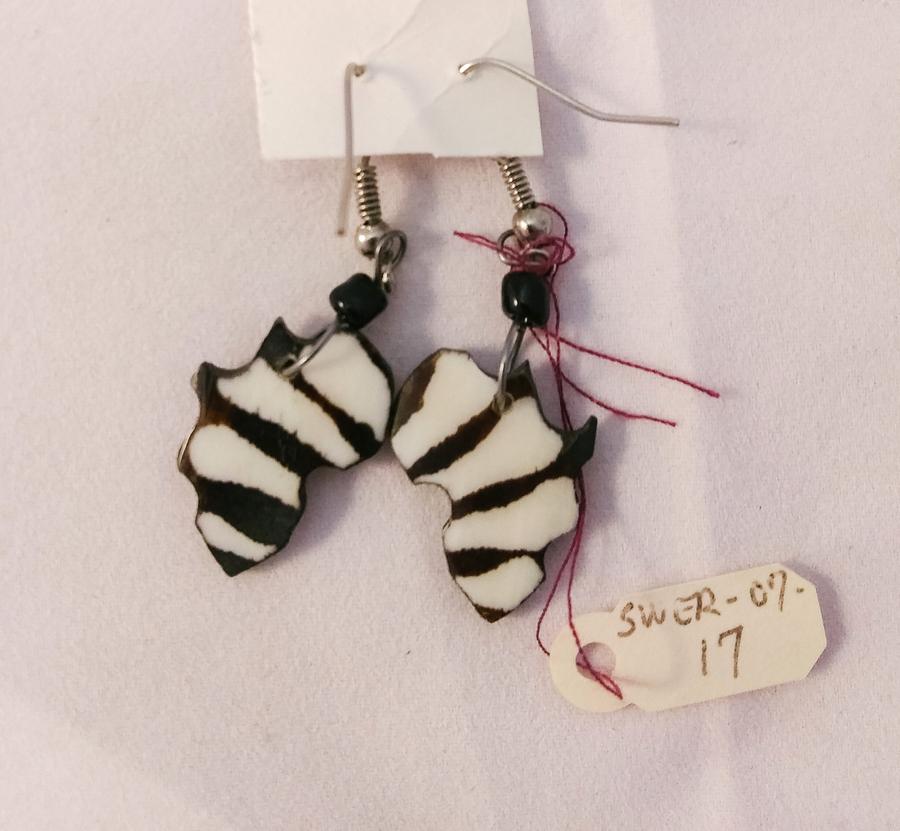 Eswantini Bone African Continent Earrings
