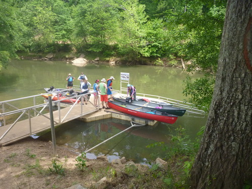 floating ADA kayak launch at Dolly Cooper Park (Credit: Upstate Forever)