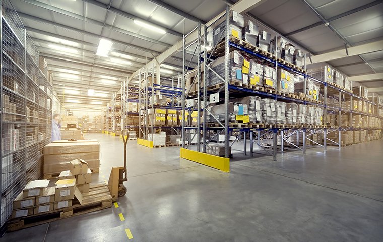 interior of a fully stocked warehouse