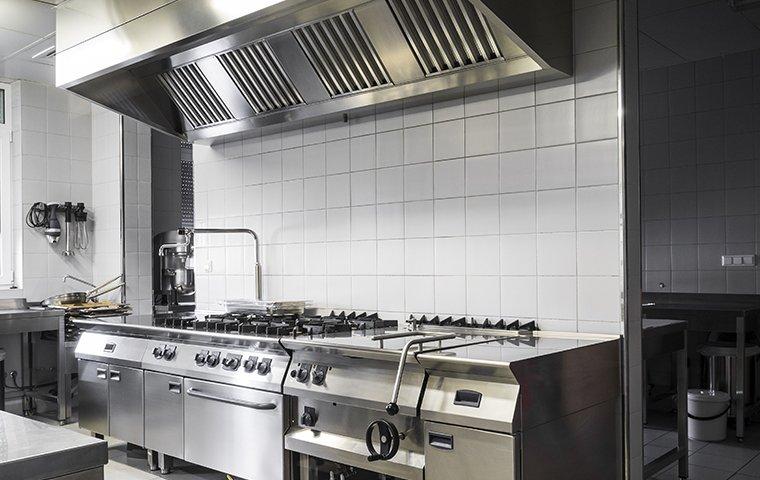 Our Commercial Pest Control interior of an industrial kitchen in washington dc