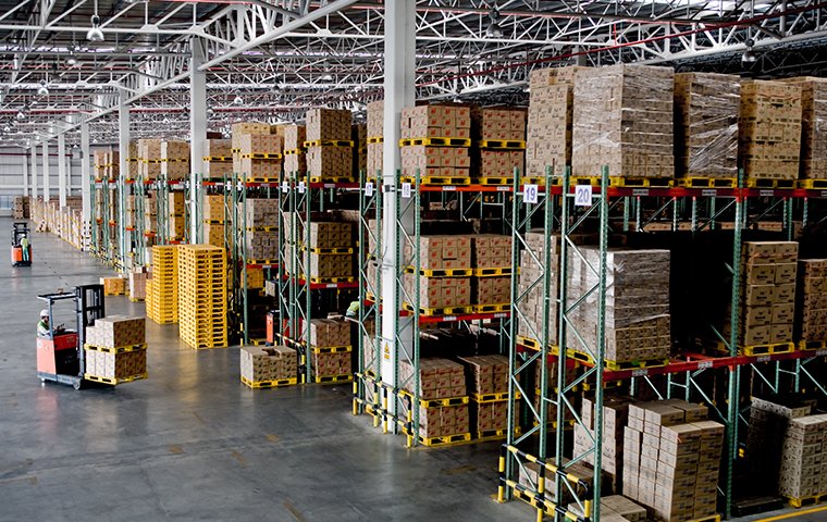 Protect Your Warehouse Inventory From Pests interior of a stocked warehouse in washington dc