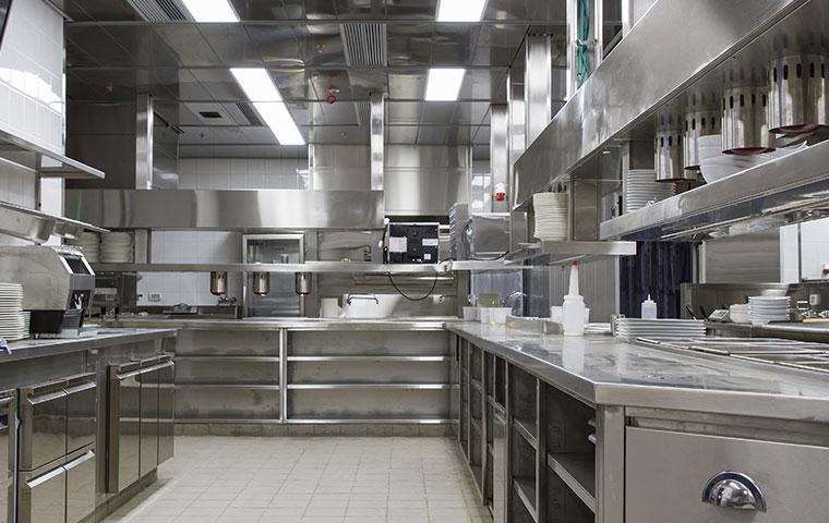 inside of a commercial kitchen