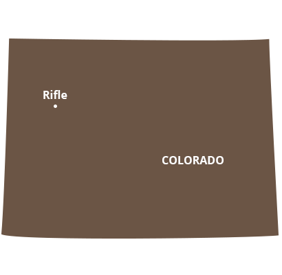 RAM Services Colorado where we service map of colorado featuring rifle