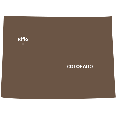 where we service map of colorado featuring rifle