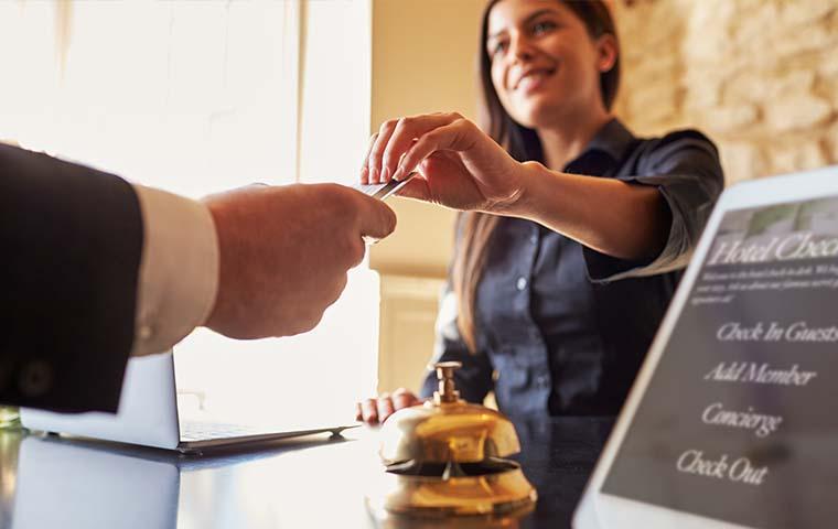 a hotel front desk in new castle colorado