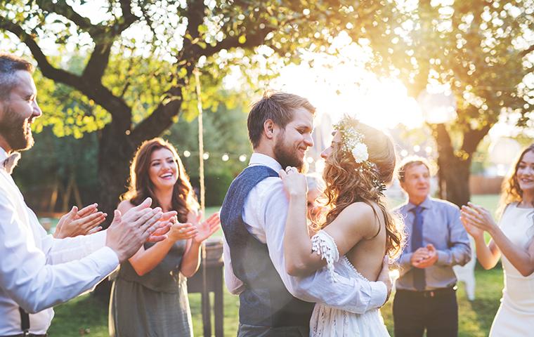 an outdoor wedding event
