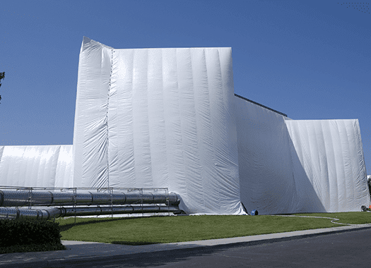 warehouse being fumigated