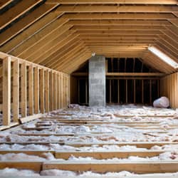 insulated attic in a rhode island home