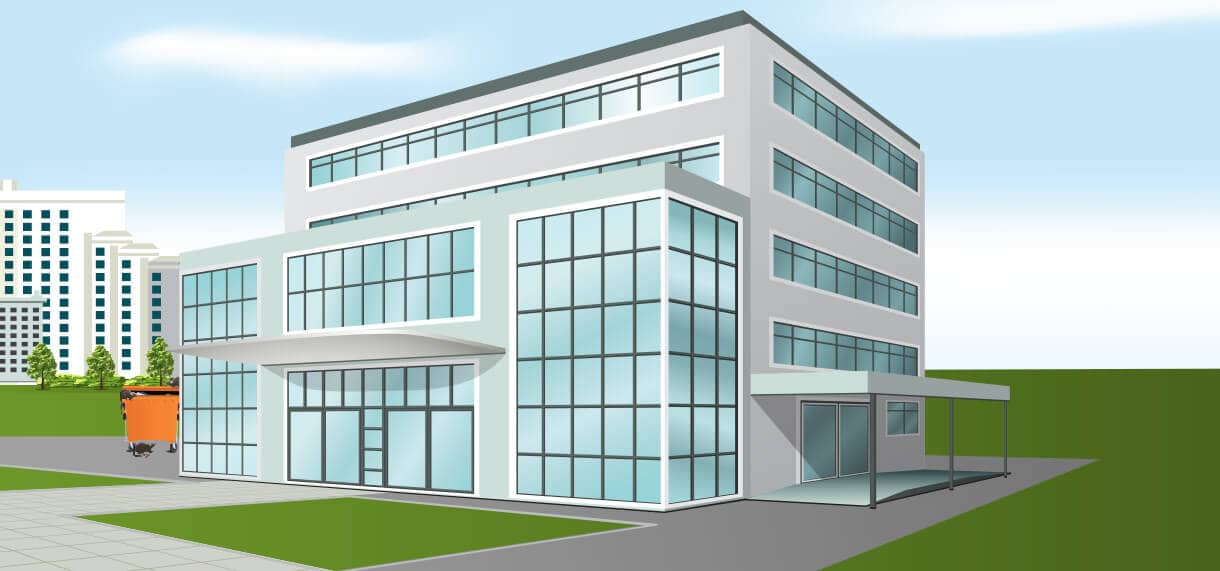 graphic of commercial building